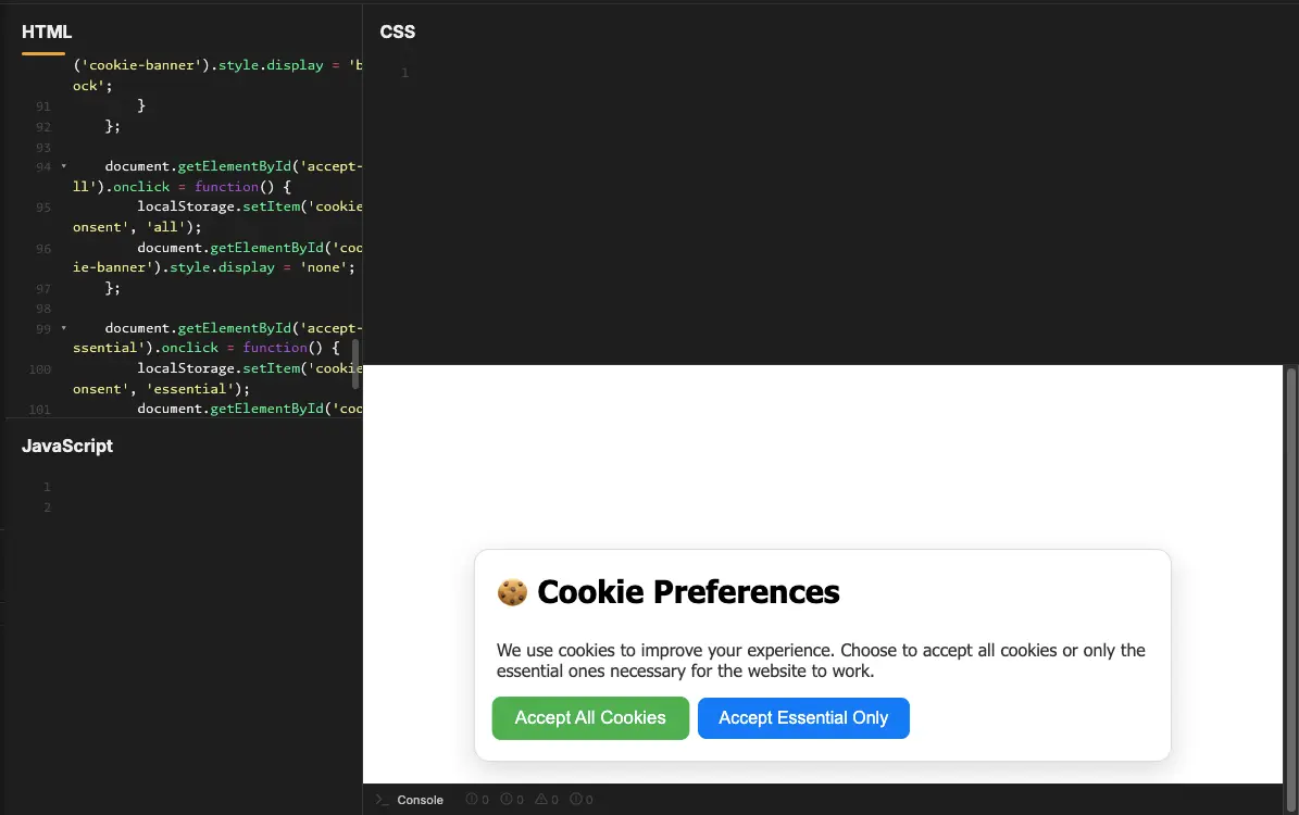 Cookie Consent Theme